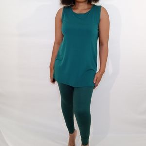 🌟Sleeveless round neck Top & legging